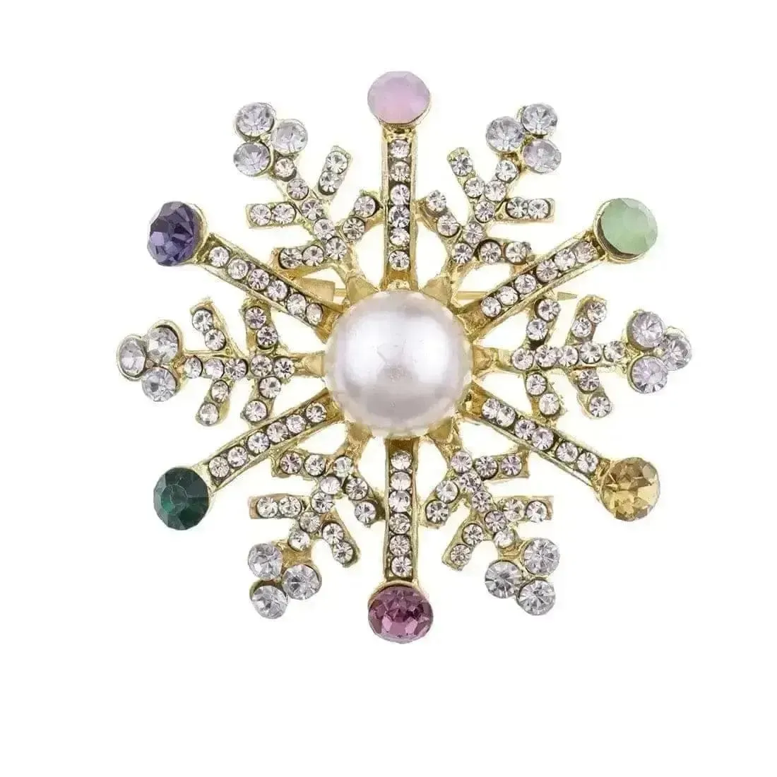 🌟 Alloy Christmas Brooch with Leaf Garland - Sparkle in Holiday Style 🌟