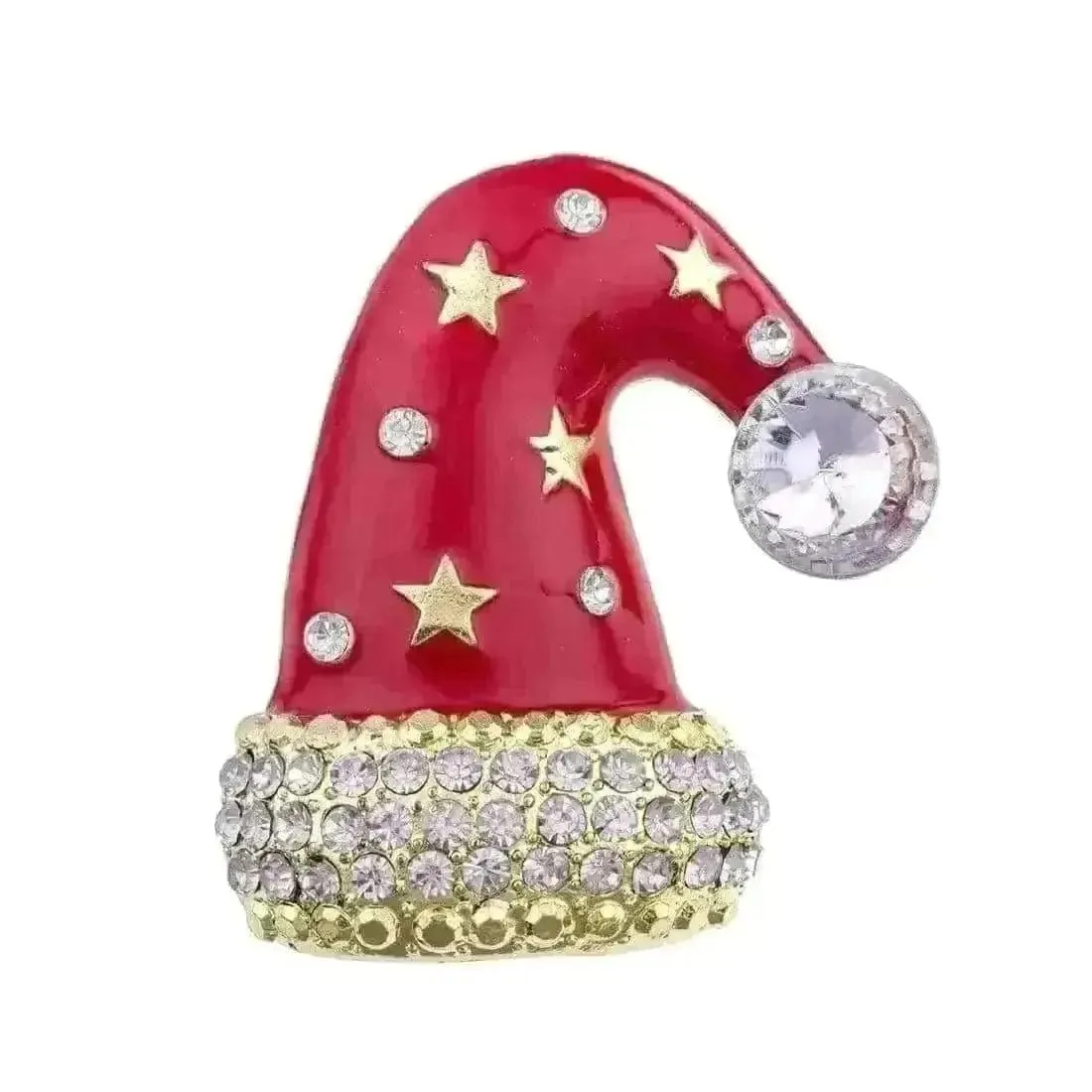 🌟 Alloy Christmas Brooch with Leaf Garland - Sparkle in Holiday Style 🌟