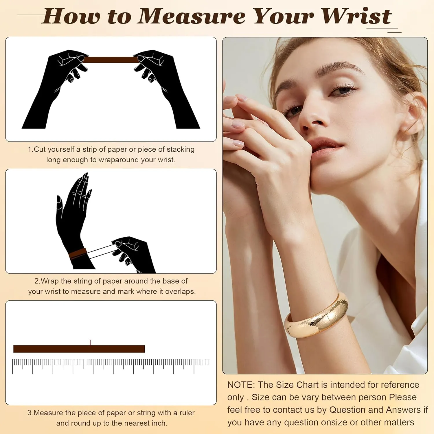 18K Gold Plated Chunky Bangle Bracelets for Women Gold Wide Cuff Bangle Bracelet Hammered Minimalist Thick Gold Wrist Wrap Bracelets