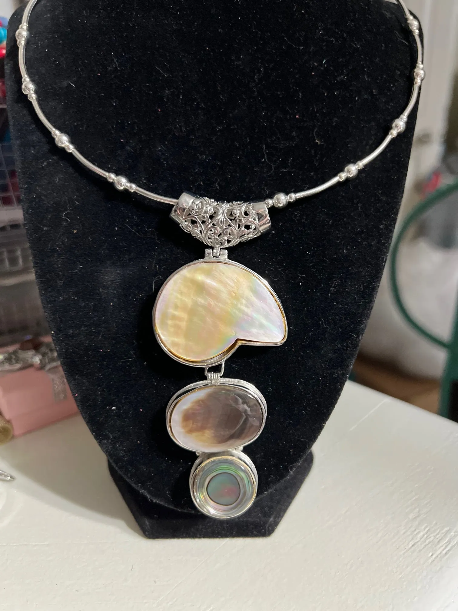 3 Tier Stone Pendant