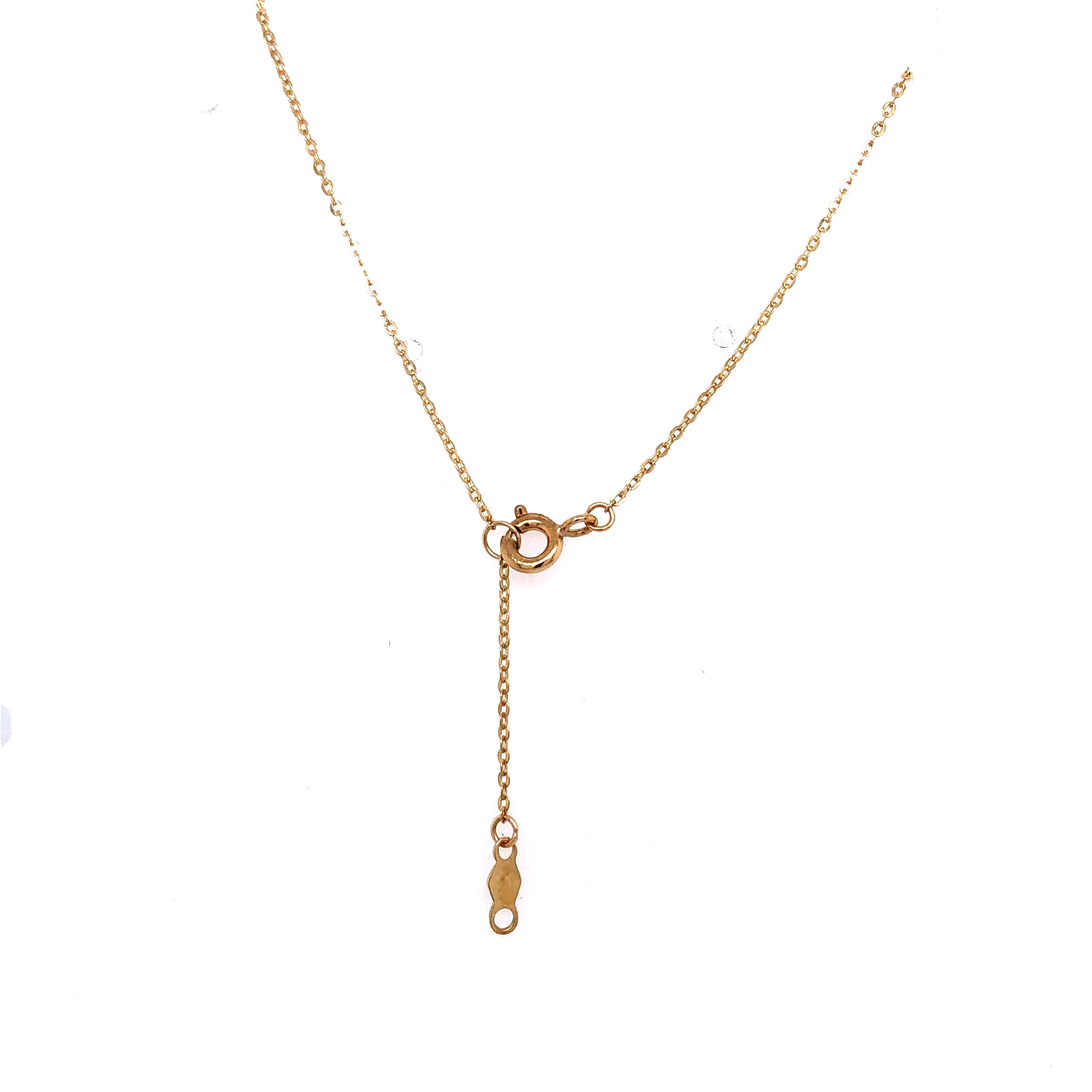 9ct Yellow Gold Cz drop necklace