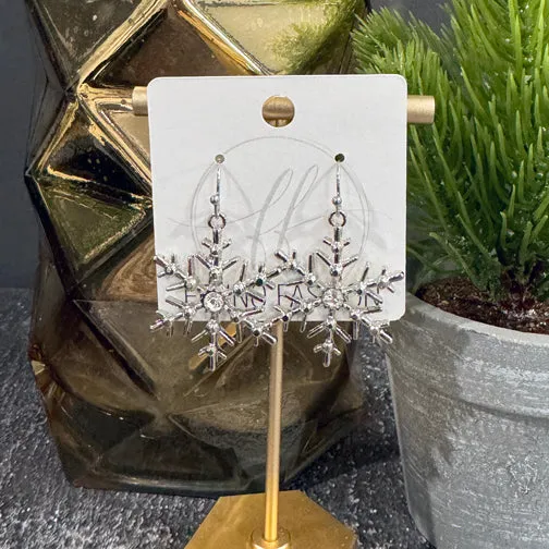 Classic Silver Snowflake Earrings