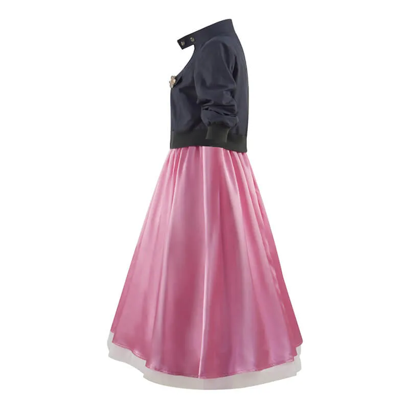 Doctor Who New Earth Rose Tyler Pink Dress and Jacket Cosplay Costumes