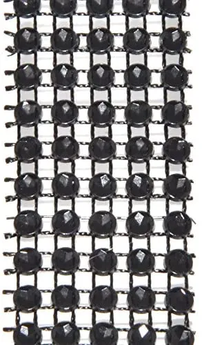 Mandala Crafts Faux Diamond Bling Wrap, Faux Rhinestone Crystal Mesh Ribbon Roll for Wedding, Party, Centerpiece, Cake, Vase Sparkling Decoration