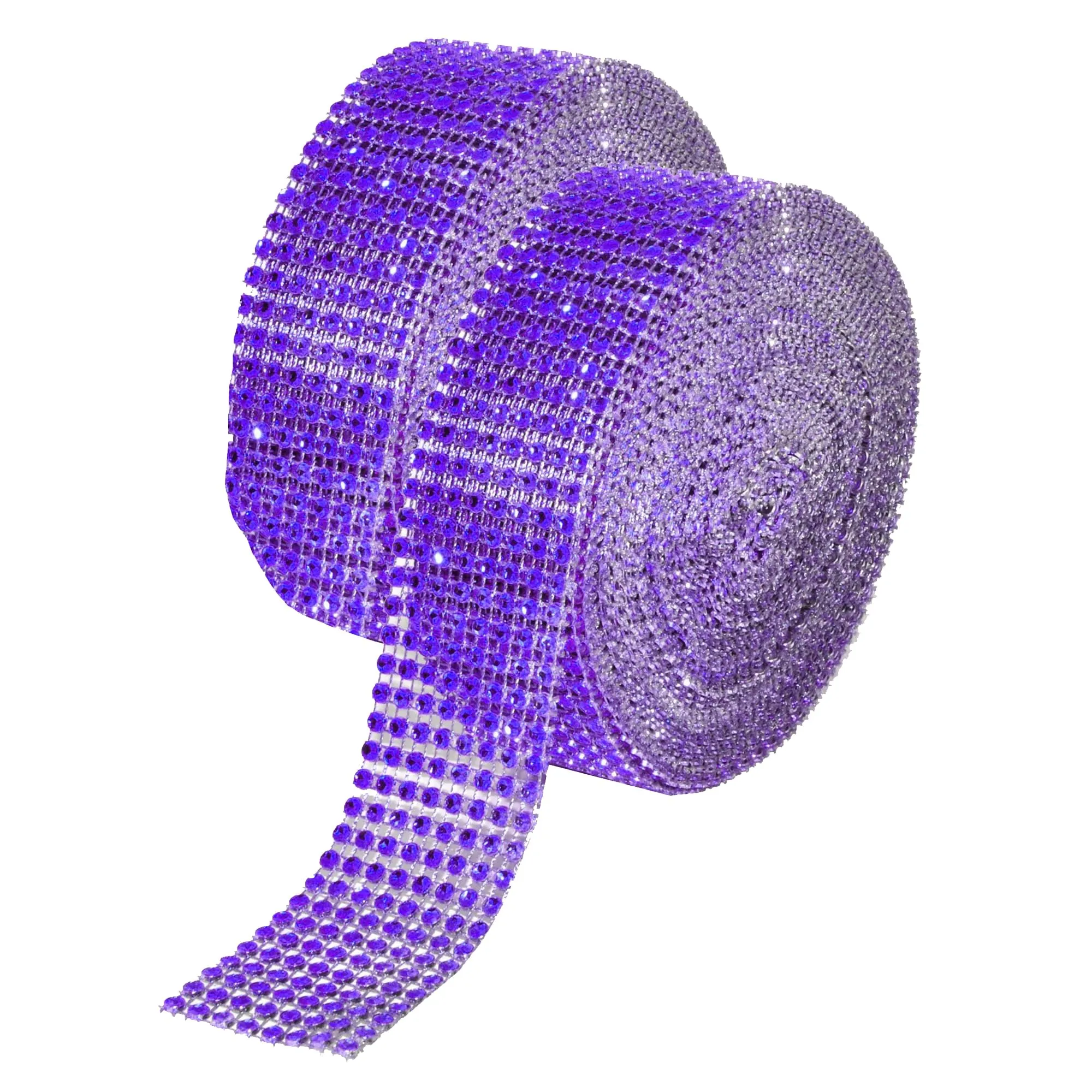 Mandala Crafts Faux Diamond Bling Wrap, Faux Rhinestone Crystal Mesh Ribbon Roll for Wedding, Party, Centerpiece, Cake, Vase Sparkling Decoration