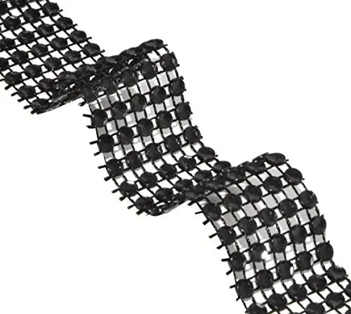 Mandala Crafts Faux Diamond Bling Wrap, Faux Rhinestone Crystal Mesh Ribbon Roll for Wedding, Party, Centerpiece, Cake, Vase Sparkling Decoration