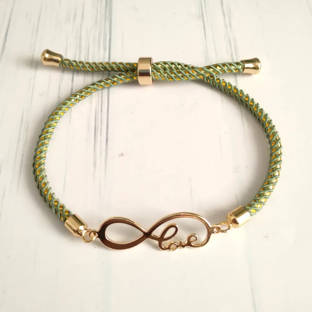 Olivia Infinite Love Metallic Cord Slider Bracelet