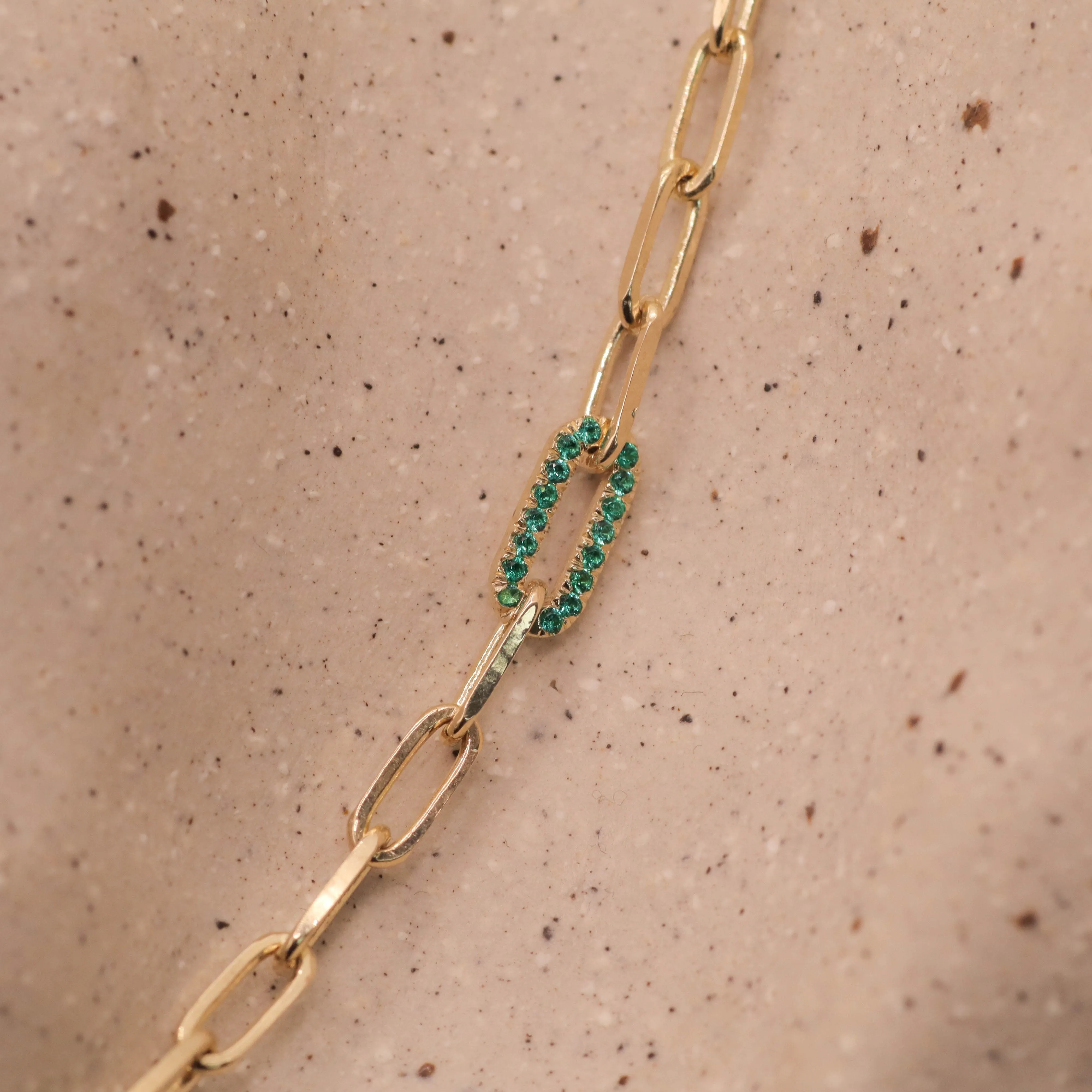 Staples Necklace Emerald
